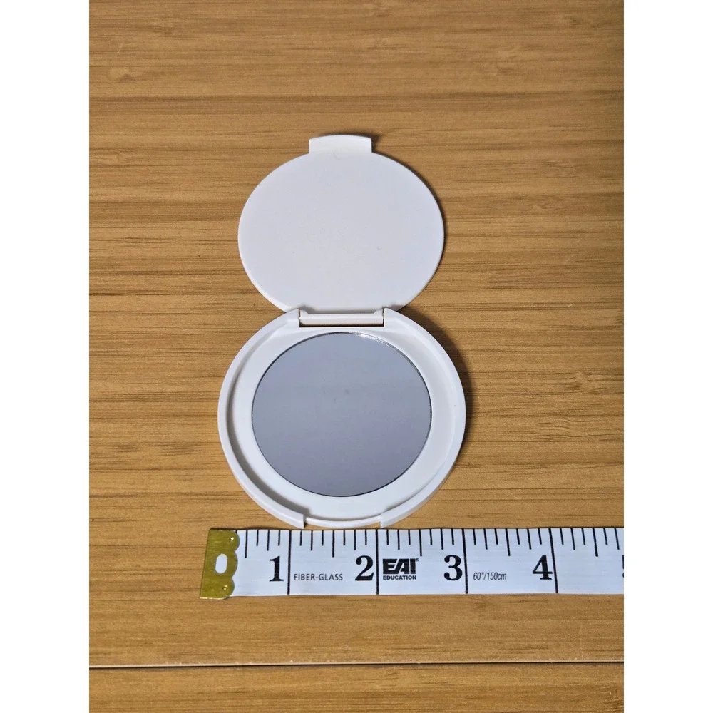 Estee Lauder Pocket Mirror Set Gold Rectangular and White Round Compact Mirror